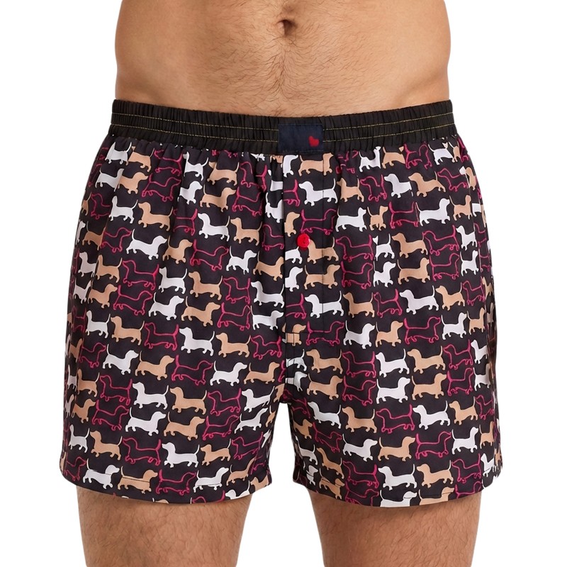 Unabux Boxershorts Schwarz mit Motiv günstig online kaufen