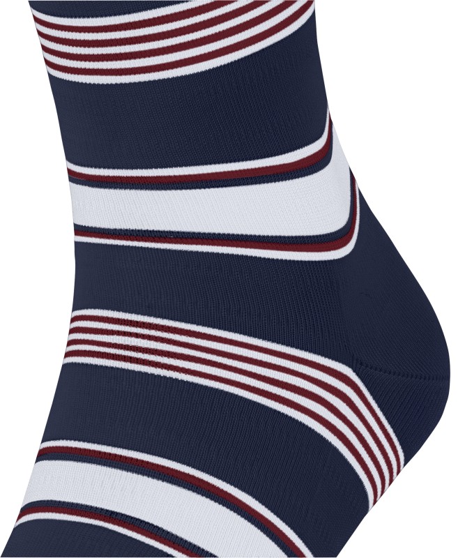 Falke_Socken_Plage_Dunkelblau_rot_weiß_gestreift