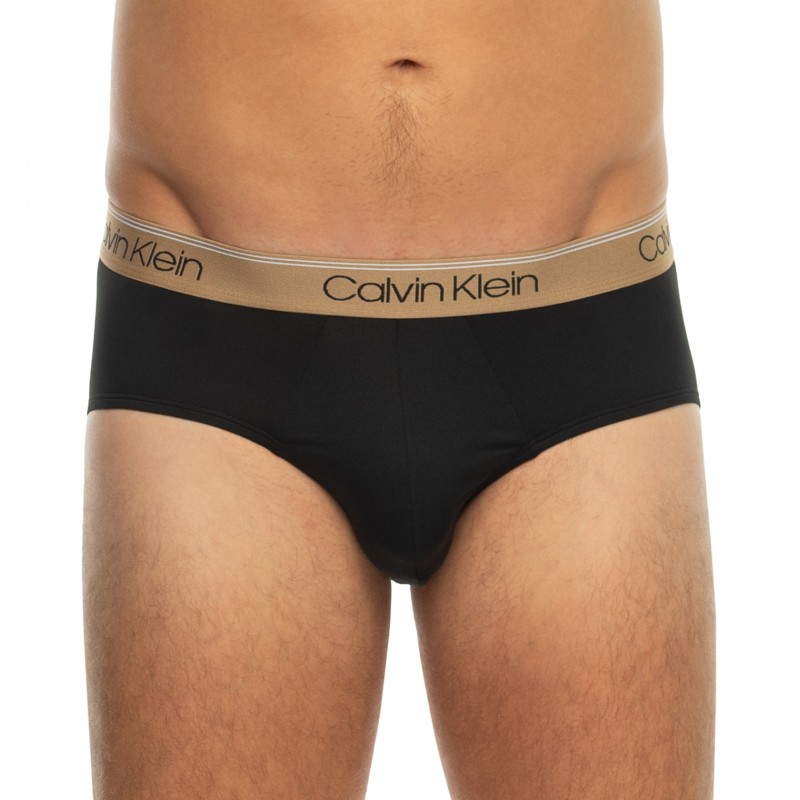 CalvinKlein_3-erSet_Slips_Schwarz_mitverschiedenfarbigemWebbund