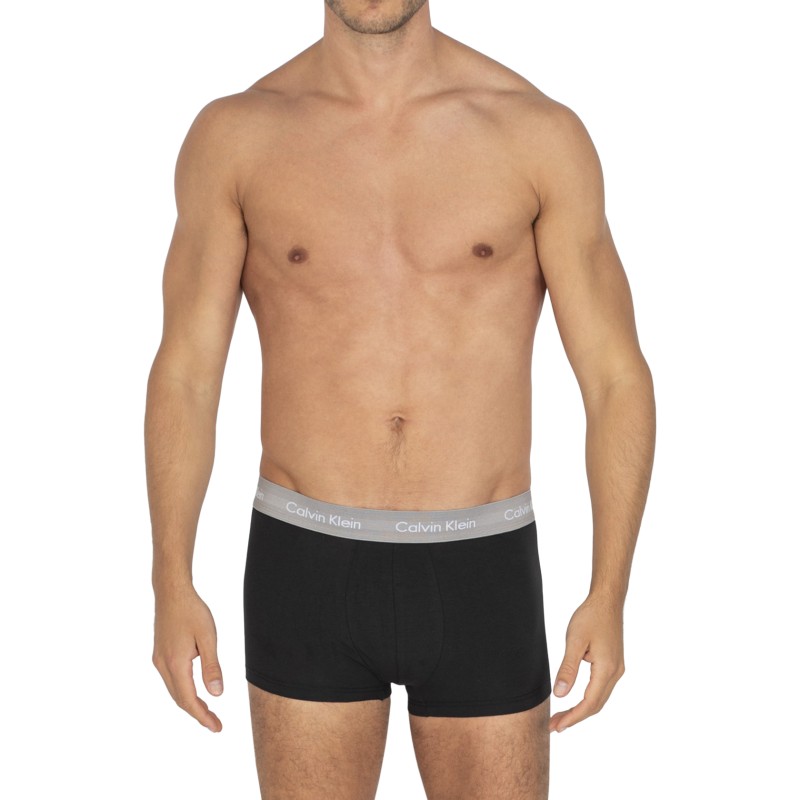 CalvinKlein_3erSet_LowRiseTrunks_Schwarz_mitverschiedenfarbigemWebbund