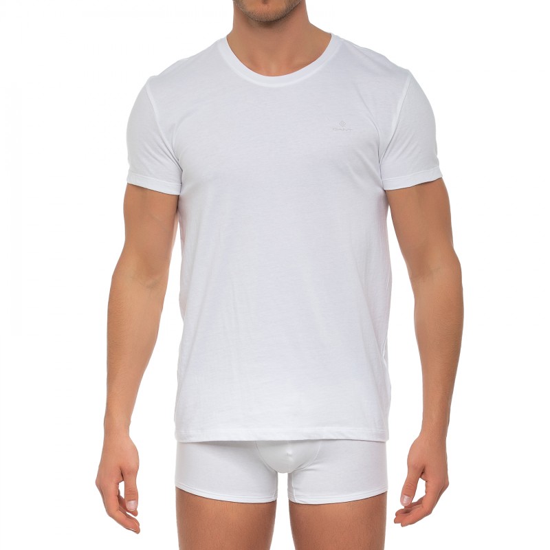 Boxerman_Herrenunterwäsche_Bodywear_Athleisurewear_GANT_2-er Set_T-Shirt_Weiß