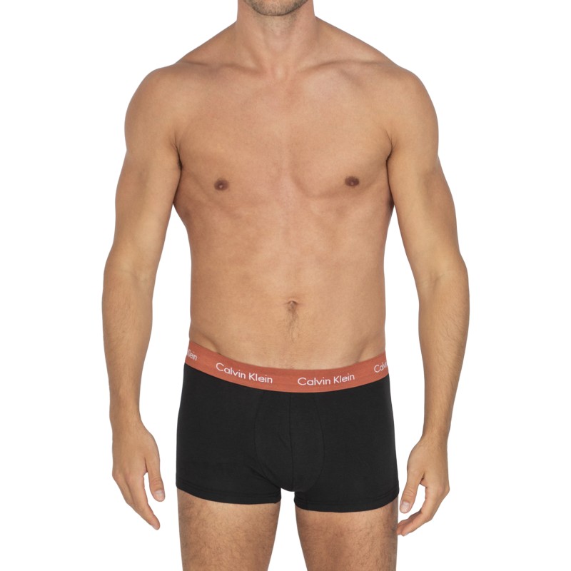 CalvinKlein_3erSet_LowRiseTrunks_Schwarz_mitverschiedenfarbigemWebbund