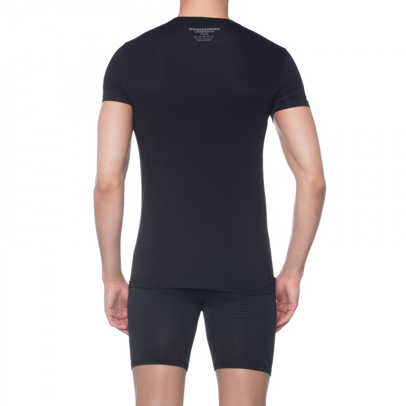 DSQUARED2_2-er Set_T-Shirt_Round Necks_Schwarz