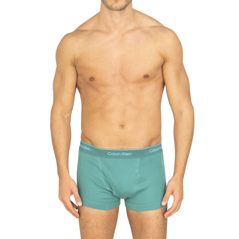 Calvin Klein 3-er Set Trunks Blau, Grün & Grau