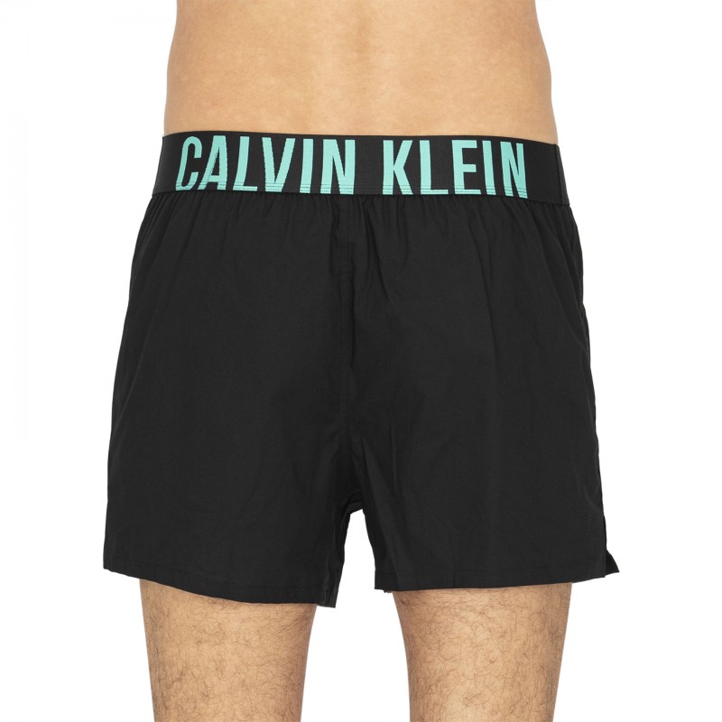 Calvin Klein 2-er Set Boxershorts Schwarz mit verschiedenfarbigem Webbund