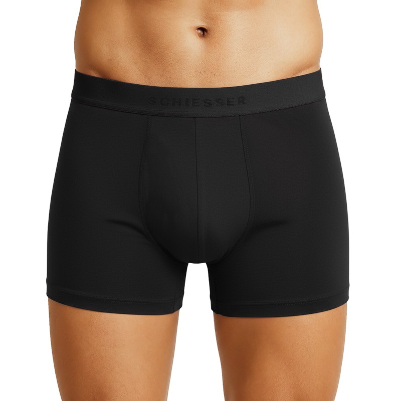 Schiesser_5-erSet_Trunks_Schwarz_mit_verschiedenfarbigem_Webbund