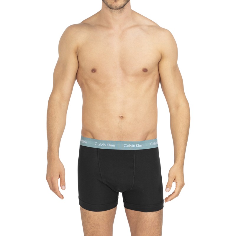 CalvinKlein_3-erSet_Trunks_Schwarz_verschiedenfarbigerWebbund