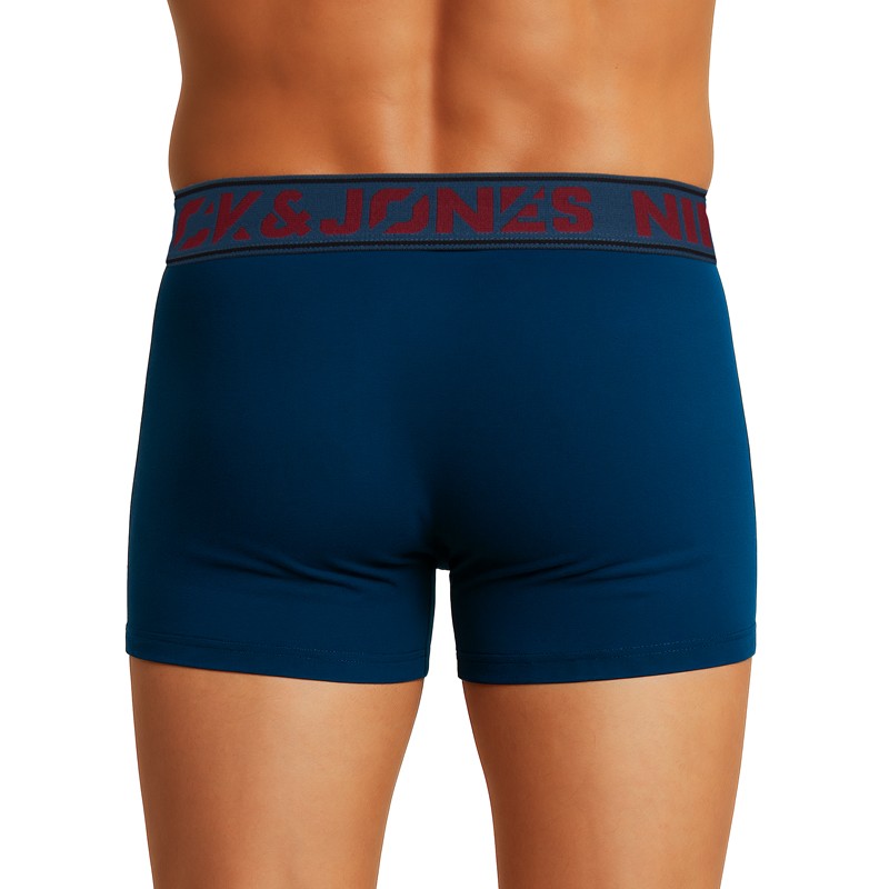 Jack & Jones 7-er Set Trunks Schwarz/Hellgrau mit verschiedenfarbigem Webbund