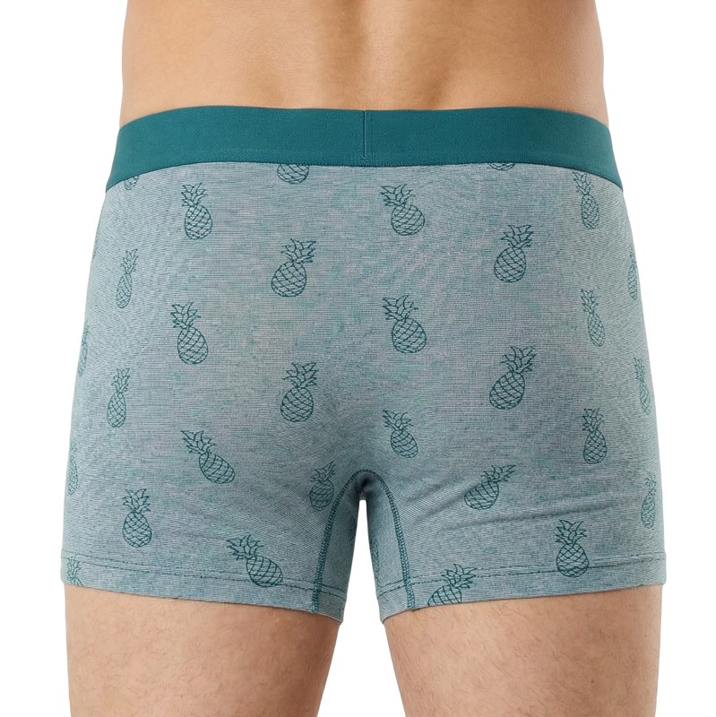 Schiesser_2-er Set_Shorts_Grau_mit_Ananas_Schwarz