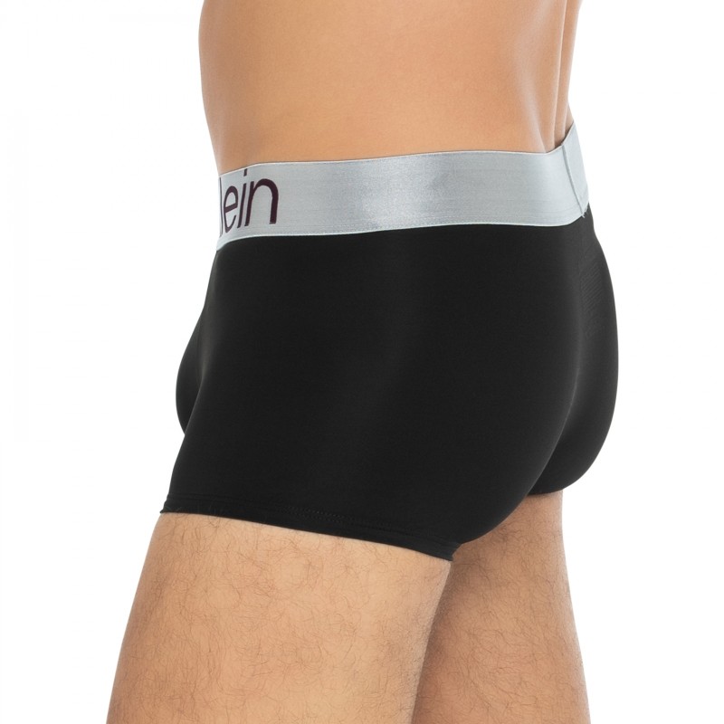 CalvinKlein_3-erSet_Trunks_Schwarz_mitsilbernenWebbund