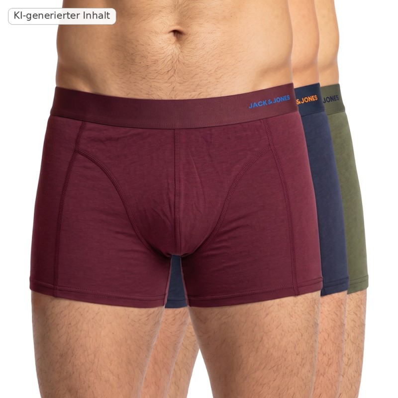 Jack & Jones 3-er Set Trunks verschiedene Farben
