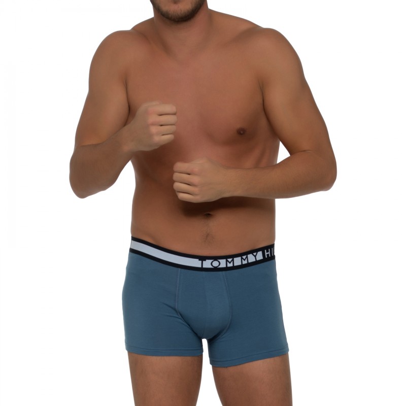 Boxerman_Herrenunterwäsche_Boxershorts_Tommy Hilfiger_3-er Set_Trunks_Schwarz Mintgrün Blau