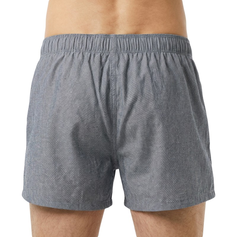 Schiesser_Boxershorts_Blau_kariert_Hellgrau