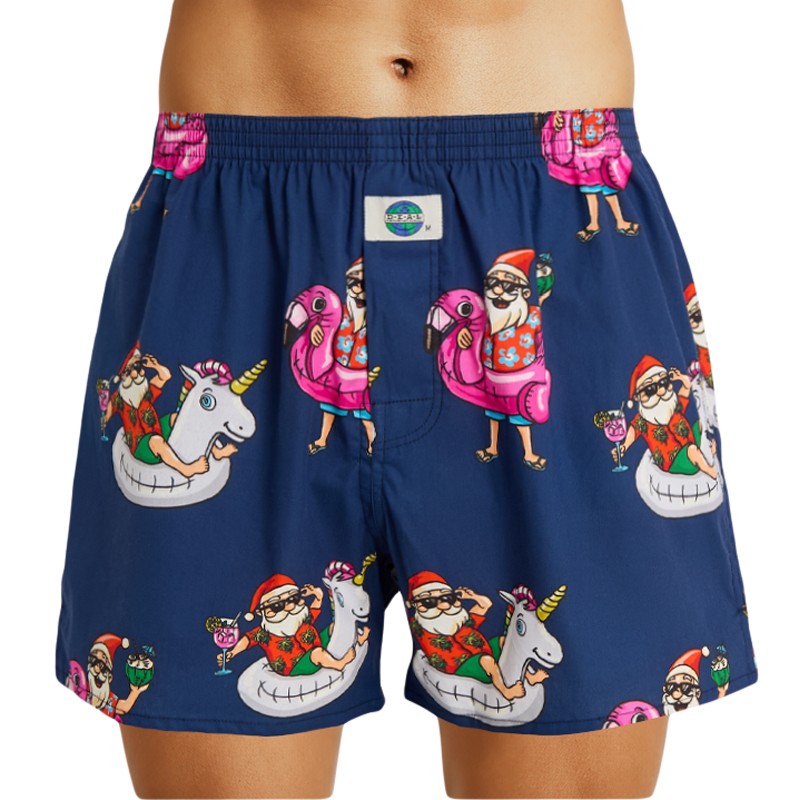 D.E.A.L International Boxershorts Dunkelblau mit Santa Claus Print günstig online kaufen