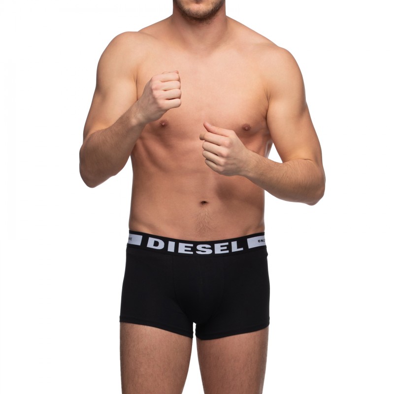 Boxerman_Herrenunterwäsche_Boxershorts_Diesel_3-er Set_Trunks_Schwarz Grau & Weiß