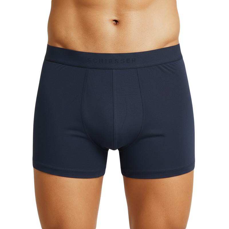 Schiesser_2-erSet_Trunks_Dunkelblau_Grau_gestreift