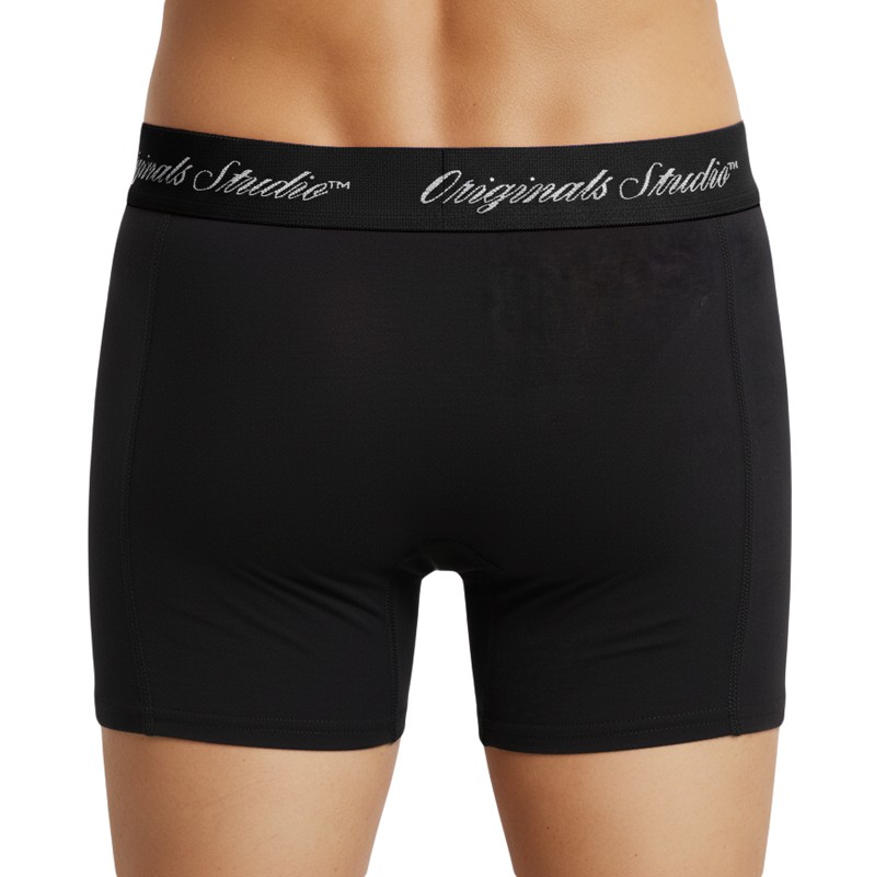 Jack & Jones 3-er Set Trunks Schwarz Dunkelblau Rot