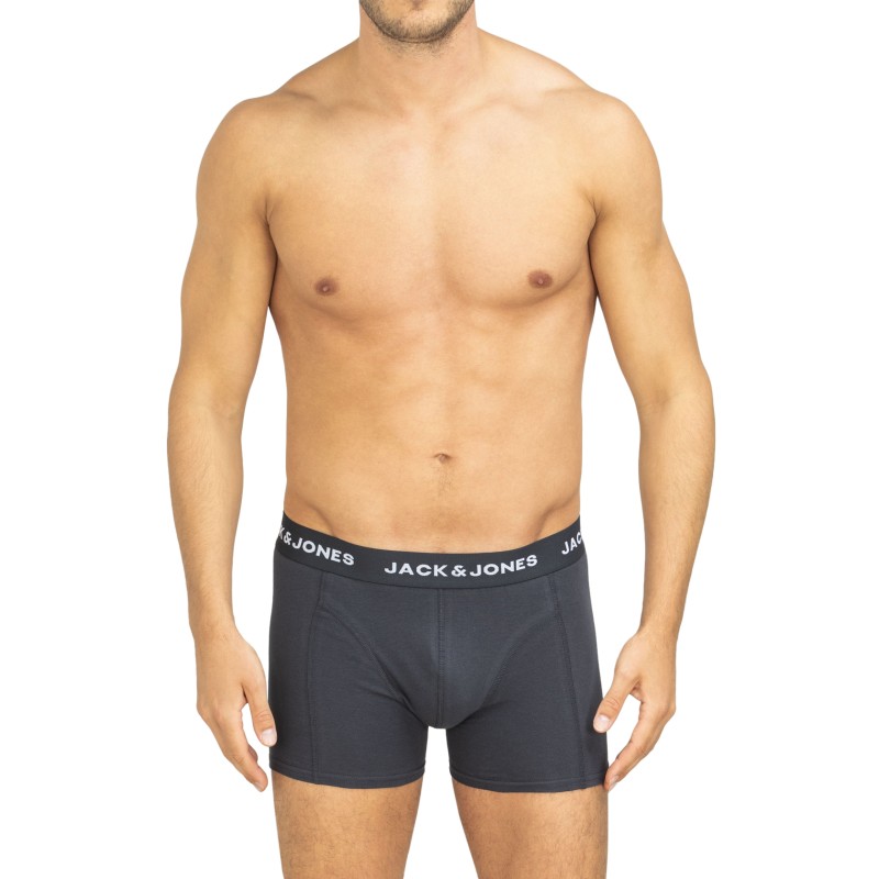 Jack & Jones 3-er Set Trunks Schwarz, Blau & Petrol mit Motiv