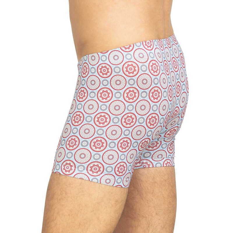 Mey Trunk Shorty Boxer Briefs Hellblau mit Muster