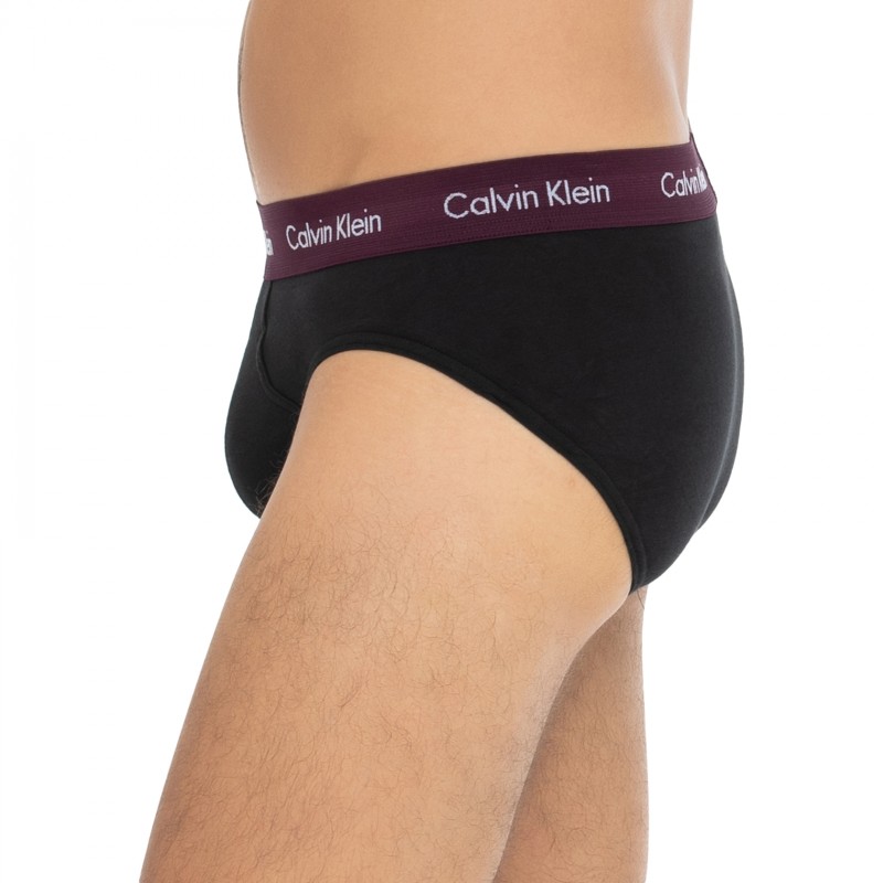 CalvinKlein_5-erSet_Slips_Schwarz_mitverschiedenfarbigemWebbund