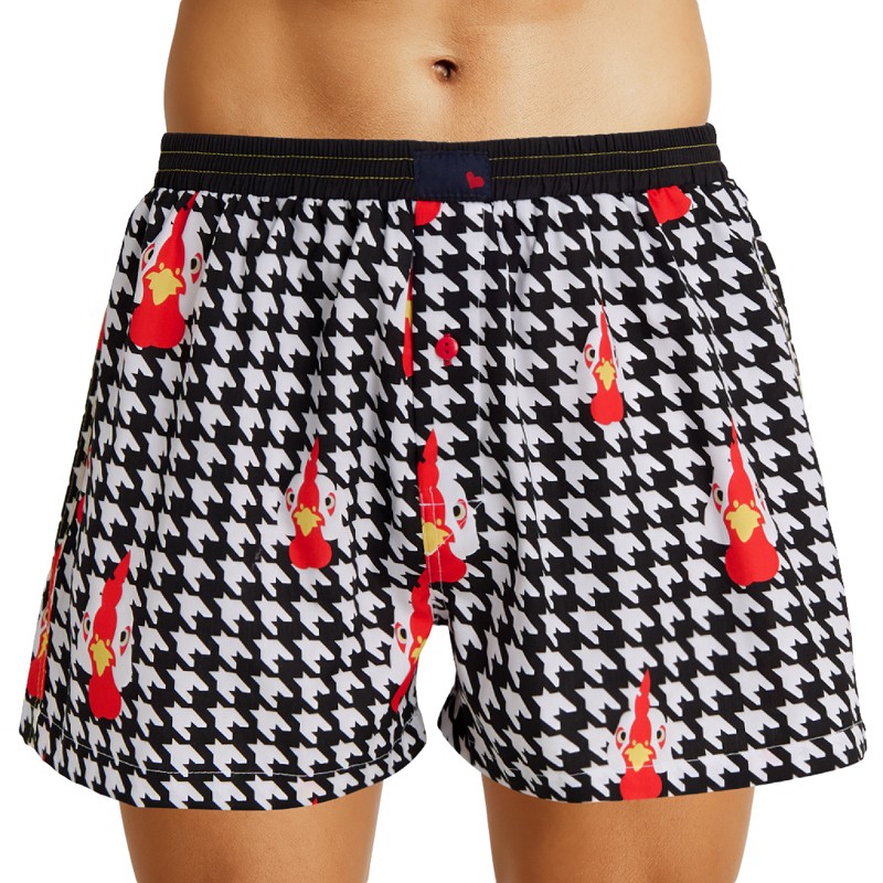 Unabux Boxershorts Schwarz & Weiß mit Motiv günstig online kaufen