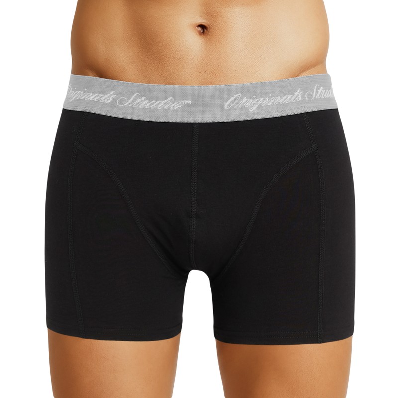 Jack & Jones 3-er Set Trunks Schwarz Hellbau Hellgrau