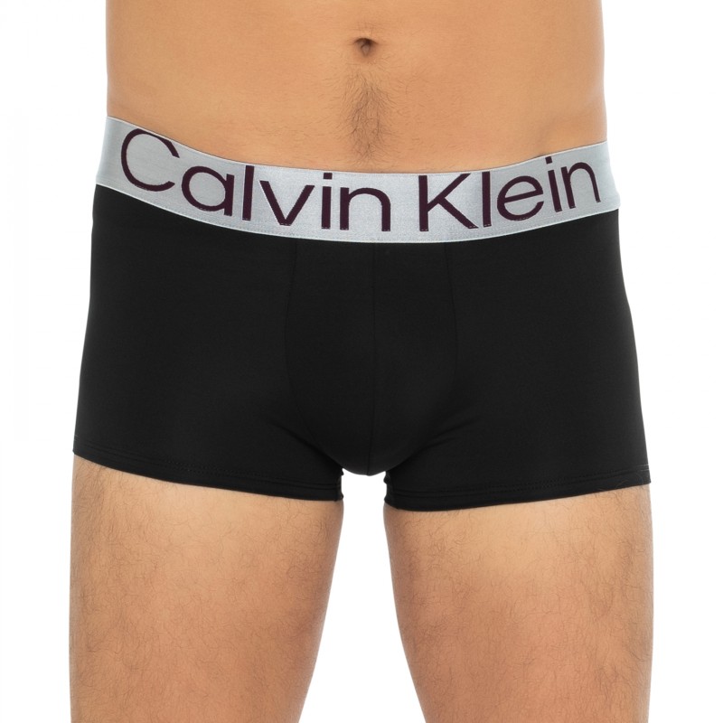 CalvinKlein_3-erSet_Trunks_Schwarz_mitsilbernenWebbund