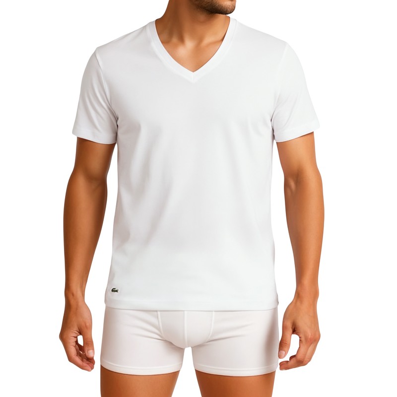 Lacoste_3-er Set_T-Shirts_Weiß