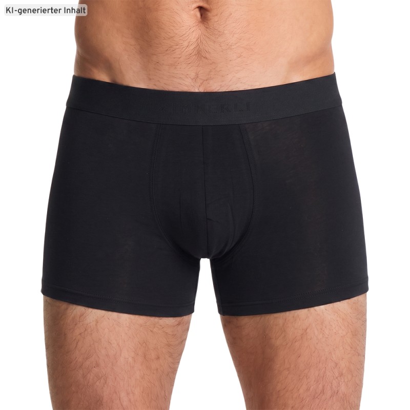 Schiesser_5-er Set_Shorts_Schwarz_mitMuster