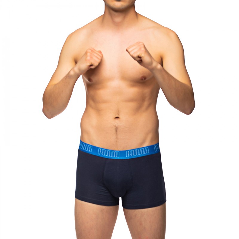 Boxerman_Herrenunterwäsche_Boxershorts_Puma_2-er Set_Basic Trunks_BLau