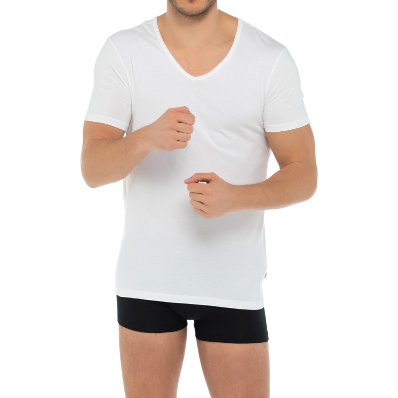 Levi's_3-erSet_T-Shirt_V-Ausschnitt_Weiß