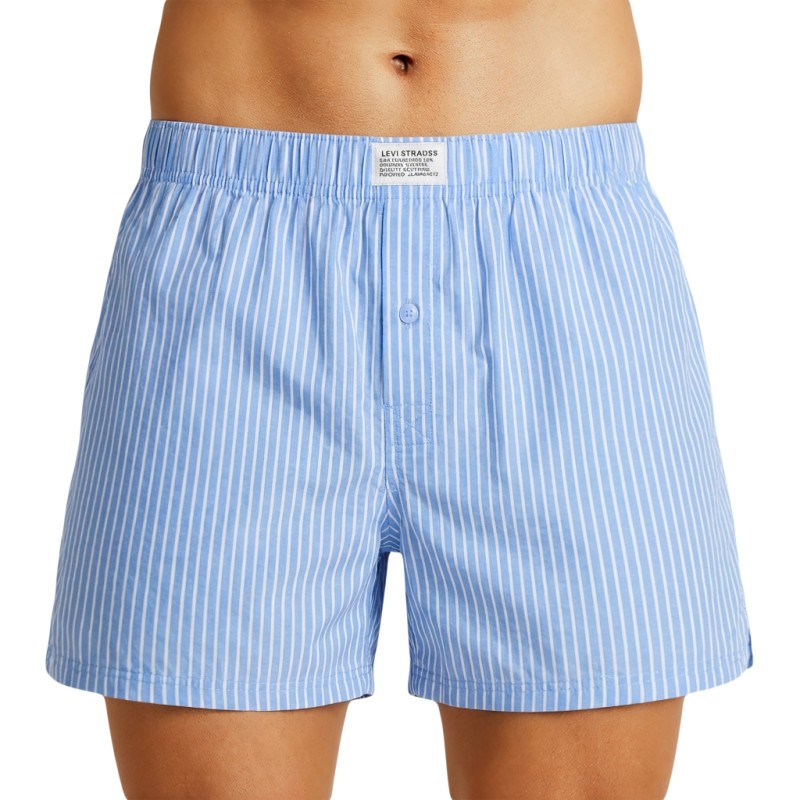 Boxerman_Herrenunterwäsche_Boxershorts_Levi's_2-er Set_Blau_gestreift