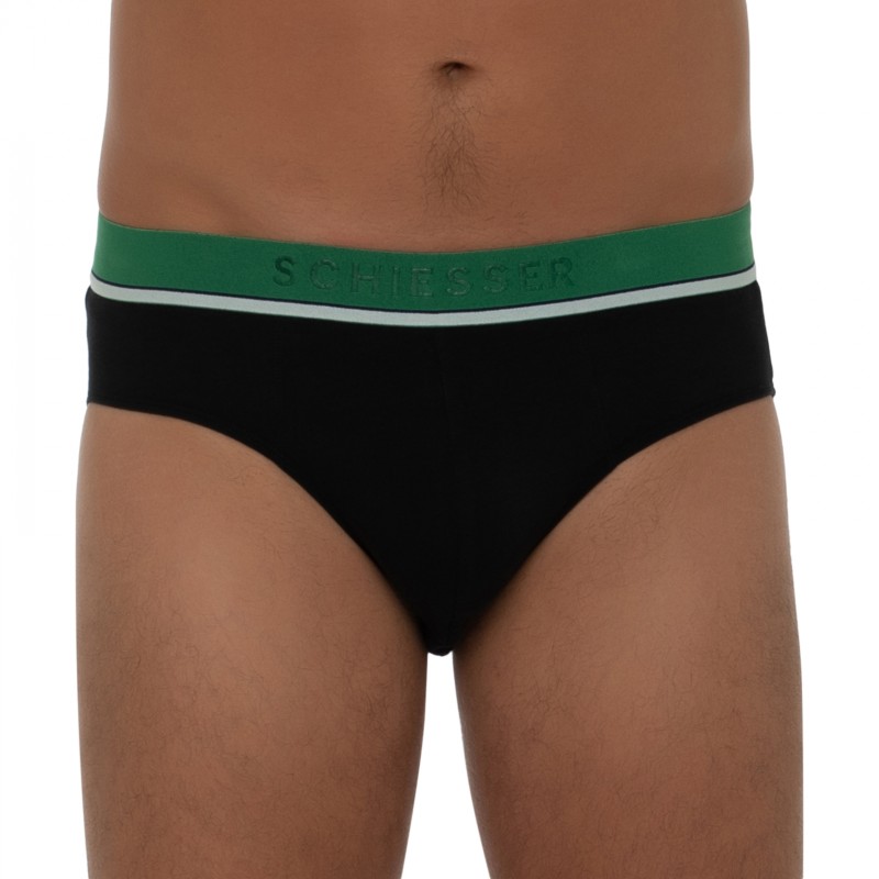 Boxerman_Herrenunterwäsche_Boxershorts_Schiesser_3-er Set_Slips_Schwarz