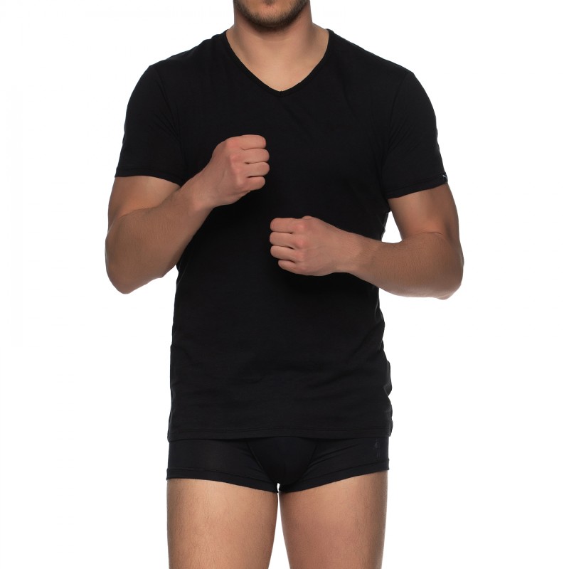 Boxerman_Herrenunterwäsche_Unterhemden_Puma_2-er Set_V-Neck_T-Shirts_Schwarz