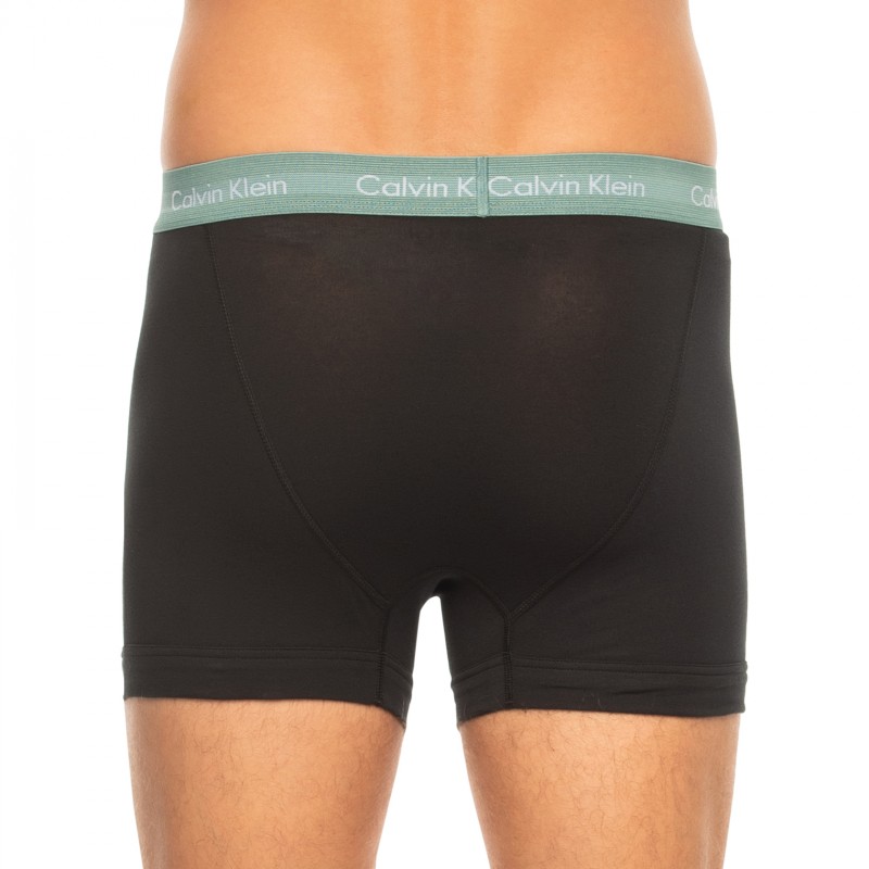 CalvinKlein_3-erSet_Trunks_Schwarz_mitverschiedenfarbigemWebbund