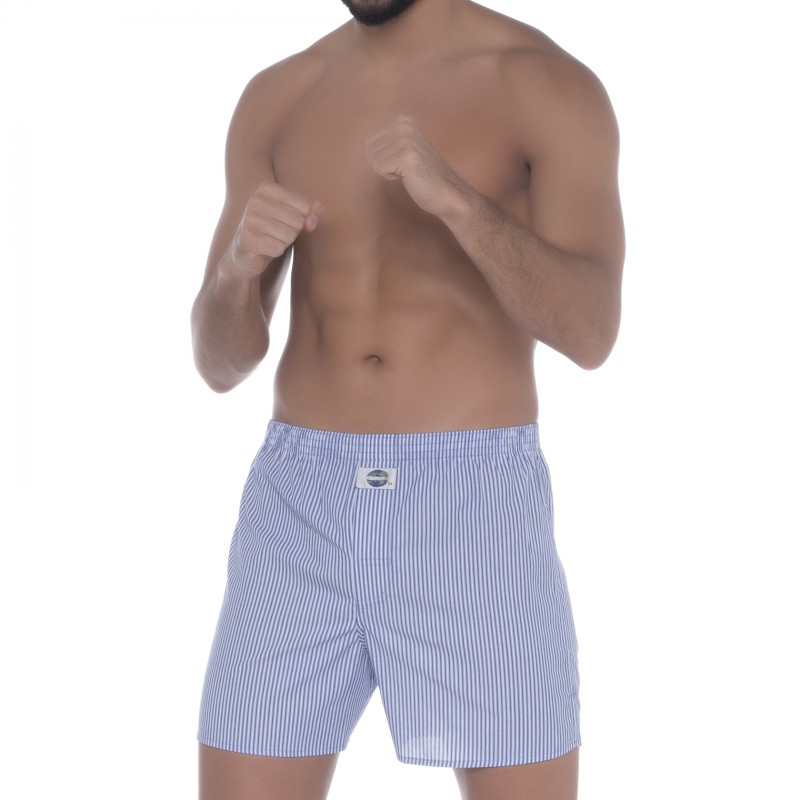 D.E.A.L International_Boxershorts_Blau Weiß_Gestreift