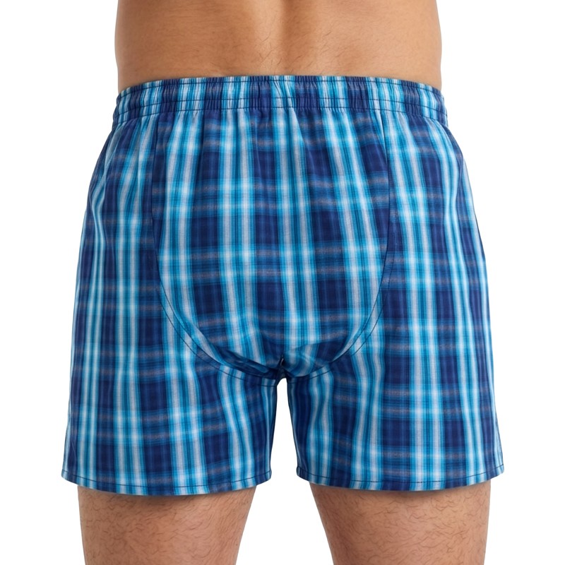 D.E.A.L. International 5-er Set Boxershorts kariert Blautöne