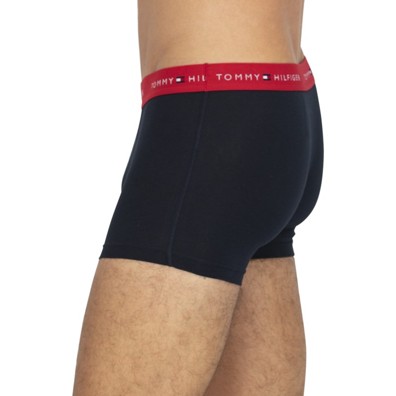 Tommy Hilfiger_3er_Set_Trunks_Blau_verschiedenfarbigen Webbund