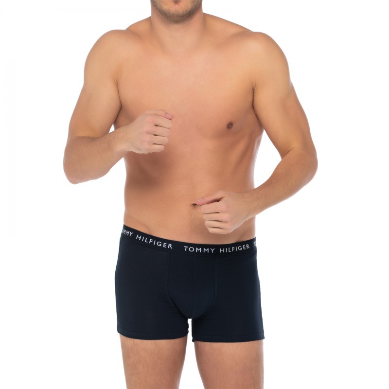 TommyHilfiger_3-erSet_Trunks_Blau_mitverschiedenfarbigemWebbund