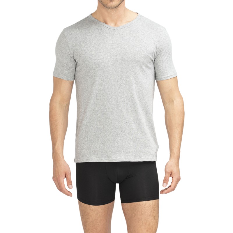 TommyHilfiger_3erSet_VNeck_TShirts_Grau,Weiß,Schwarz