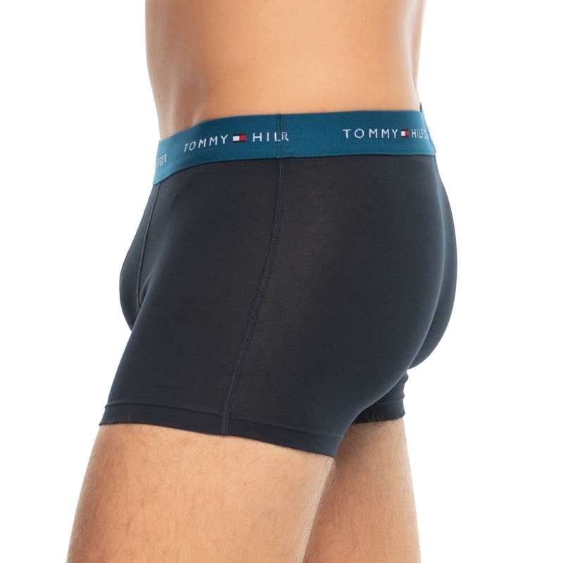 TommyHilfiger_3-erSet_Trunks_Blau&Khaki_mitverschiedenfarbigemWebbund