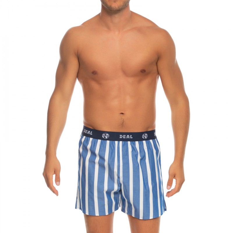 D.E.A.L International Boxershorts Blau & Weiß gestreift