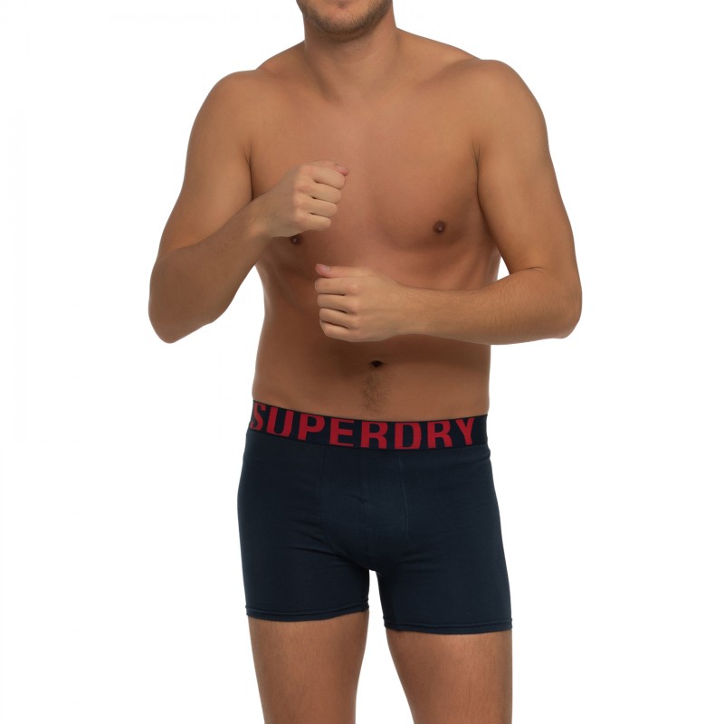 Boxerman_Herrenunterwäsche_Boxershorts_Superdry_2-er Set_Boxer Briefs_Rot & Schwarz