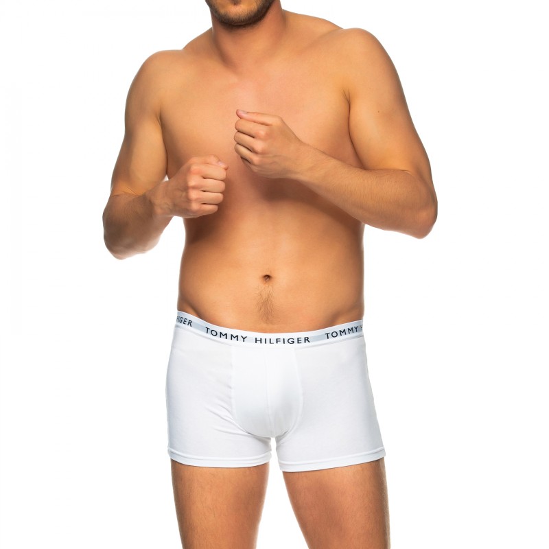 Boxerman_Herrenunterwäsche_Boxershorts_Tommy Hilfiger_3-er Set_Trunks_Dunkelblau Weiß & Rot