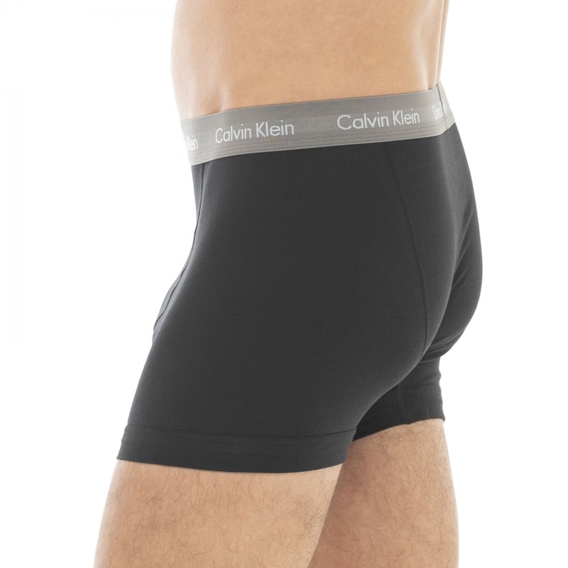 CalvinKlein_3-erSet_Trunks_Schwarz_mitverschiedenfarbigemWebbund