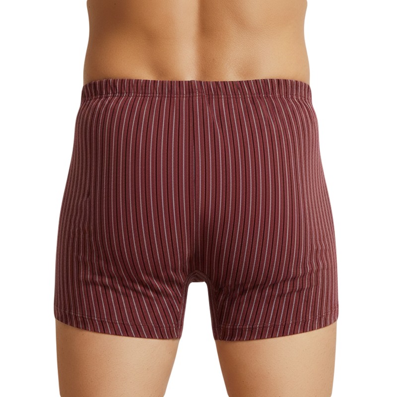 Schiesser_3-erSet_Trunks_Schwarz_und_Schwarz_Weinrot_Gestreift