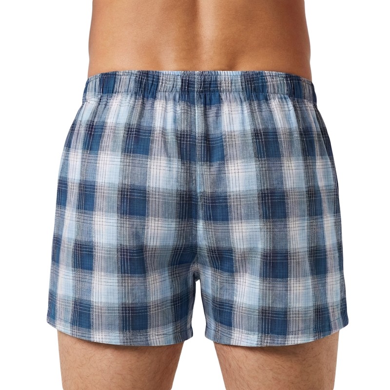 Schiesser_Boxershorts_Blau_kariert_Dunkelblau