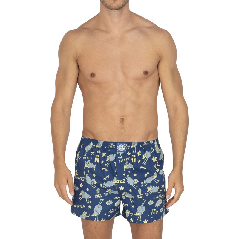 LousyLivin_2-erSet_Boxershorts_Blau&Schwarz_mitMotiv