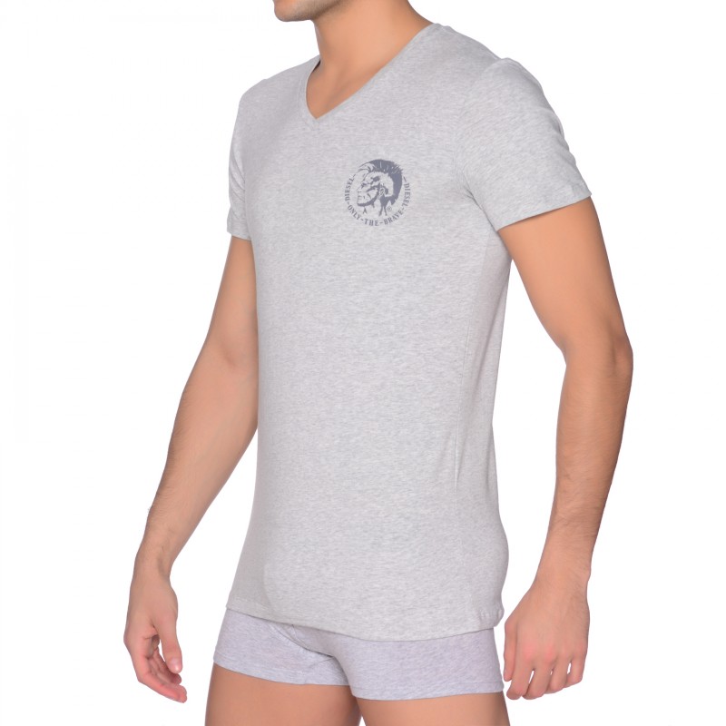 Diesel_V-Neck T-Shirt_grau_2