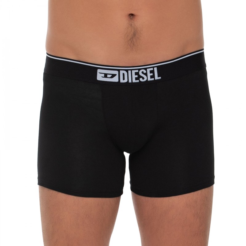 Boxerman_Herrenunterwäsche_Boxershorts_Diesel_3-er Set_Trunks_Schwarz & Grau